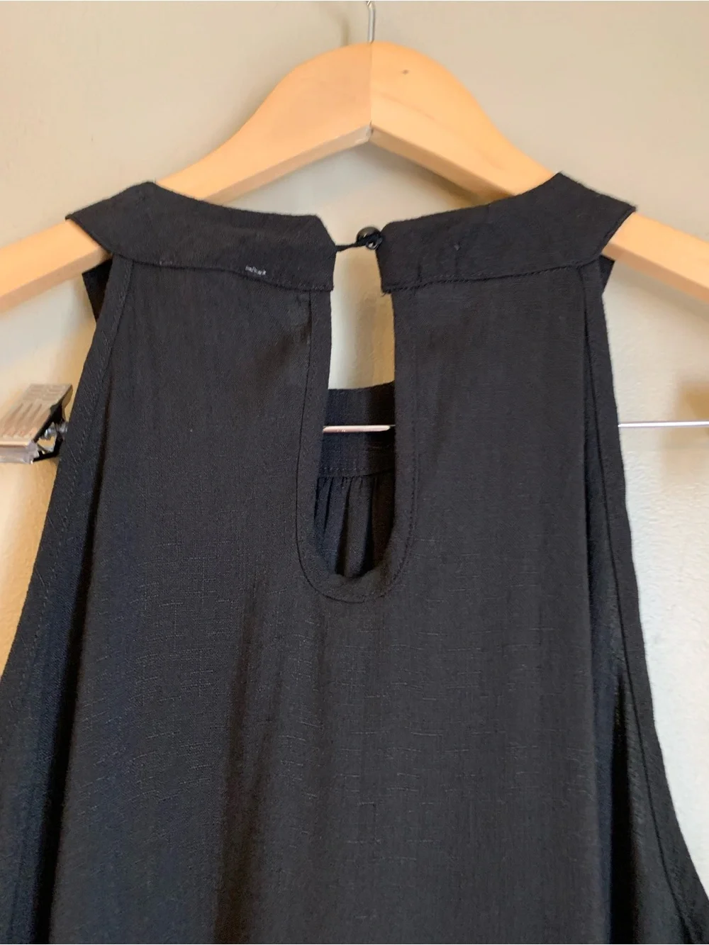 Anna Kaci Dress Black Boho 3  Tiered Midi XL Short Sleeve Summer Vacation Resort
